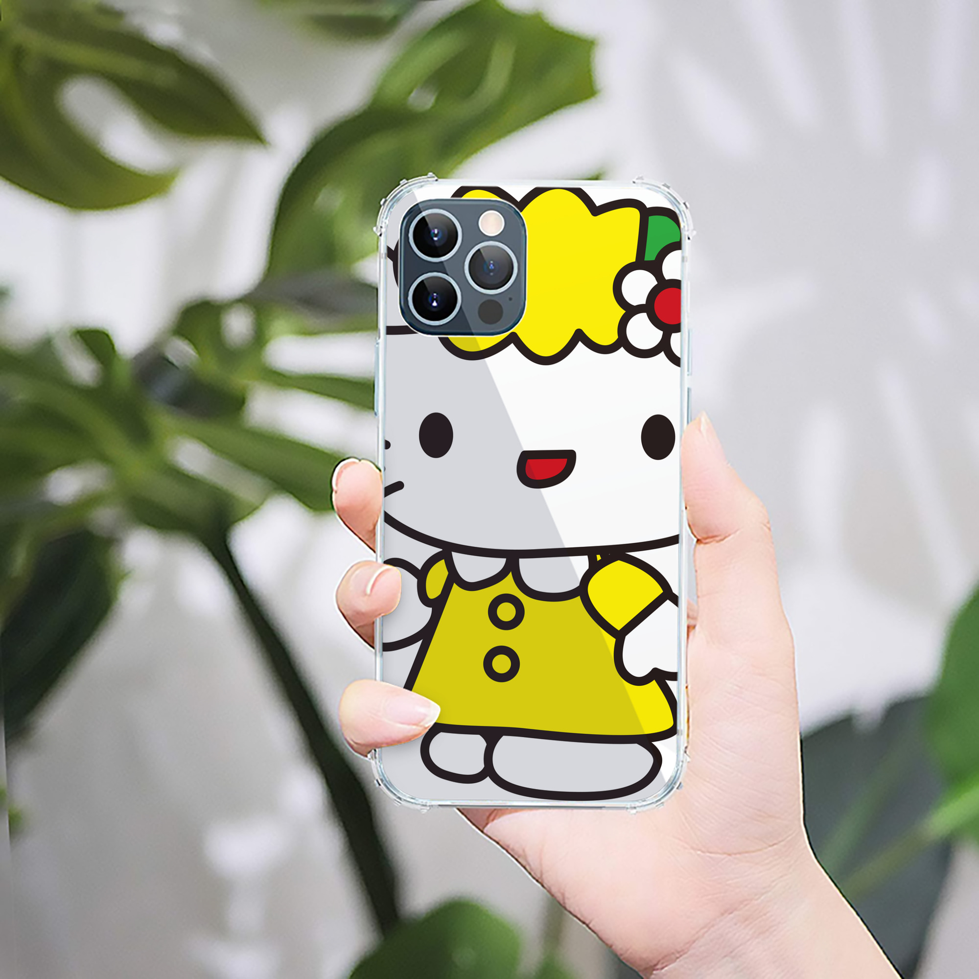 （画像用） Hello Kitty ハローキティ 【iPhone 12シリーズ対応】透明スマホケース（クリアソフトケース）